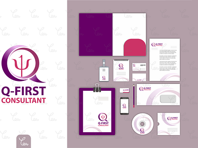 Logo and Stationery Design for Q-First Consultant