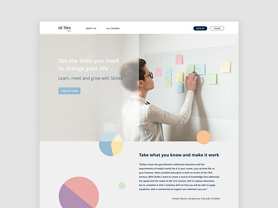Landing Page for Skillex Educational Platform