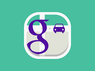 Google car app icon app application car concept dribbble drive google icon