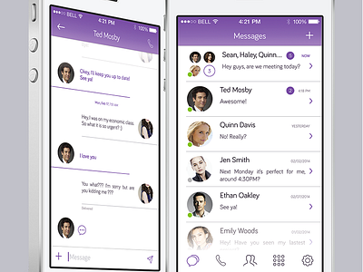 Viber Redesign - Messages app messages redesign viber