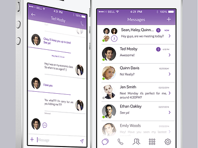 Viber Redesign - Messages