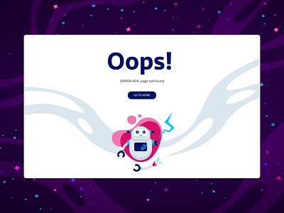 Erro page design error 404 error page robot ui