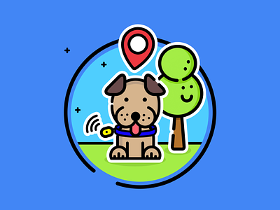 Pet tracker illustration app illustration ui vector