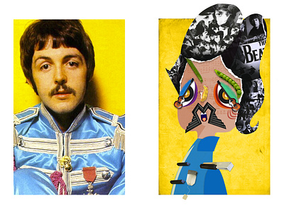 Paul McCartney Tribute art beatles collage illustration mccartney
