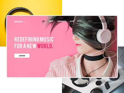 RUCKSACK Music Brand - Concept Idea 2 adobexd branding design minimal music ui