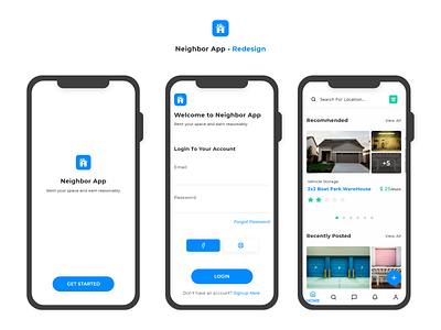 Neighbor App Redesign - Upcoming Project adobexd design property ui ux