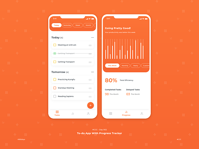 #CCC Day 003 - To-do App with Progress Tracker adobexd challenge design ui ux