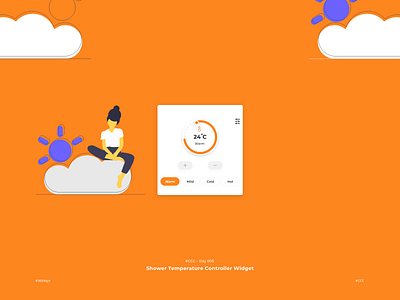 #CCC - Day 005 adobexd challenge design temperature ui ux widget