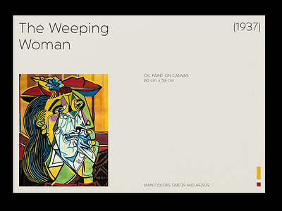 WEEPING WOMAN design editorial design graphic design minimal minimalism minimalist minimalistic