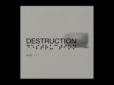 DESTRUCTION design graphic design minimal minimalistic poster a day