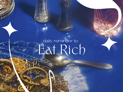 EAT RICH editorial design graphic design luxurious minimalistic