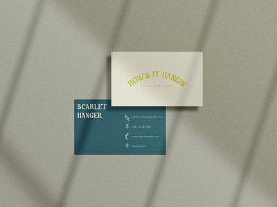 Fun and Elegant Business Card Design for How's It Hangin'