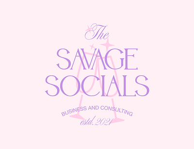 Logo design for a consulting firm Savage Socials branding design feminine logo graphic design logo minimal minimalism minimalist minimalistic simple design vintage logo