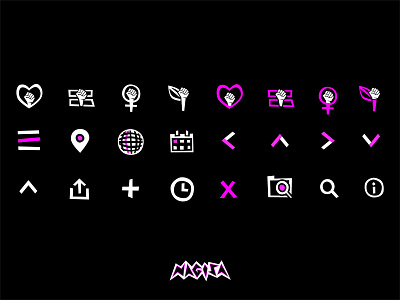 Nagisa: Icon Library design icon library icon set icons social activism social justice vector art