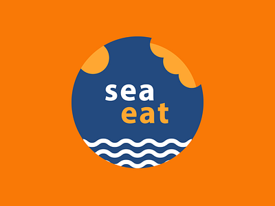 "Sea Eat" Logo branding design flat logo