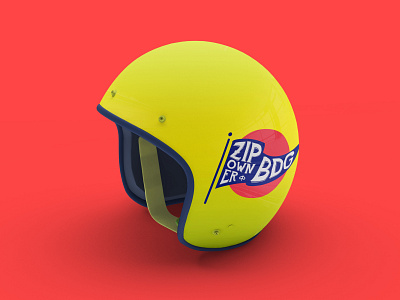 ZIP Owner Bandung - Logo On Helmet Mockup design helmet logo mockup