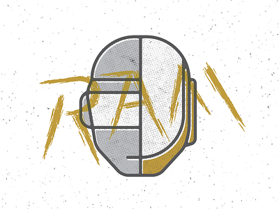 Ram! daftpunk halftone icon illustration lettering lines minimal music ram texture type typography