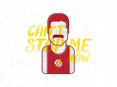 Freddie 'The Flash' Mercury freddie mercury halftone icon illustration lettering lines queen rock texture the flash type typography