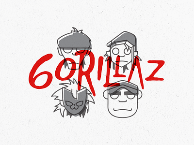 Gorillaz Rebranding Tribute gorillaz icon illustration lettering lines logotype rebranding rock type typography