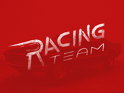 Racing Team cars handmade lettering noise racing racing team speed texture type typography