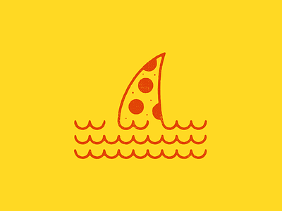 Pizza Shark! food halftone illustration lines pizza screen print shark texture