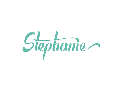 Stephanie Logotype custom type lettering logo logotype stephanie type typography