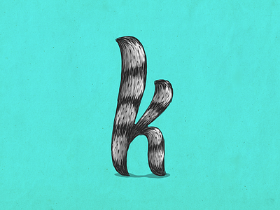 Raccoon k alphabet coon custom type illustration k lettering mapache raccoon type typography