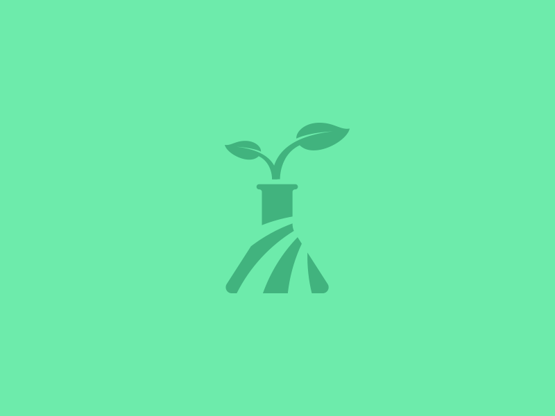 Agricultural Sciences plant leaf green illustration icon lab flask research science agriculture logotype logo