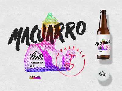 Macuarro Cheve beer branding brewery brewing df handmade lettering macuarro mexico pale ale stamp texture