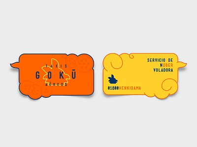 Goku Business Card 90s branding business card dragon ball goku illustration logo logotype rebranding