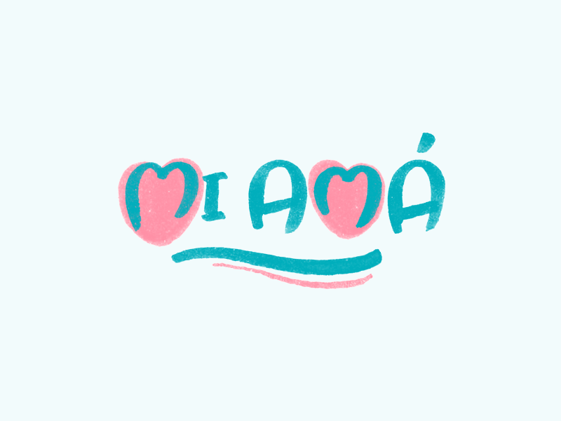 Mi Ama <3 amá gif heart lettering madre mamá mom mother mothers day motion sonora type
