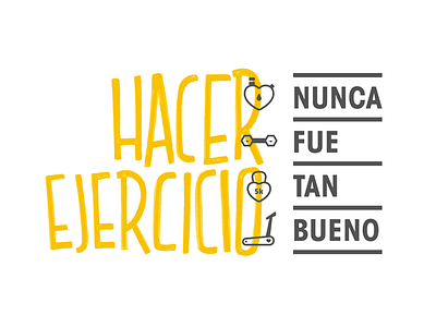 Hacer ejercicio ejercicio exercise hand made handtype icons lettering type typography workout