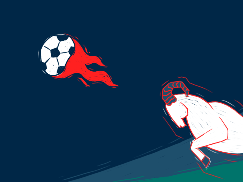 Cimarrones cel animation cimarron fire futbol gif illustration motion ram soccel ball soccer sonora