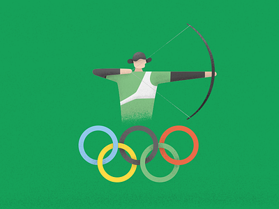 Río '16 archery character illustration mexico noise olympic games olympics rio2016 sports texture