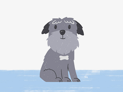 Soho the dog brush dog illustration schnauzer texture wacom