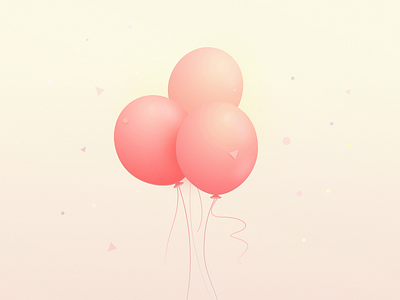 Balloons balloons cream illustration sketch