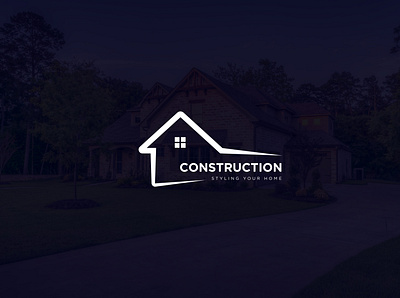 Construction logo branding building construction home house logo realestate