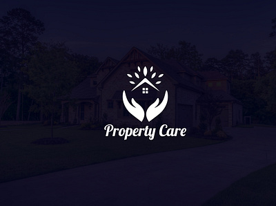 Property care design home logo property realestate vector