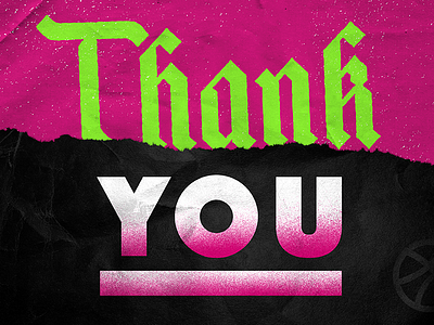 Thank You graphic design illustration thank you thanks typography