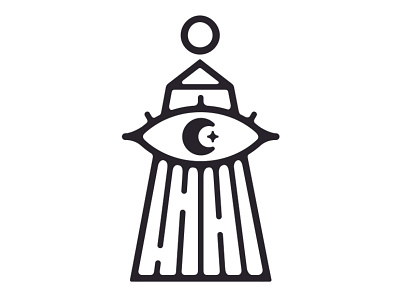 Obelisk design eye icon illustration moon obelisk occult