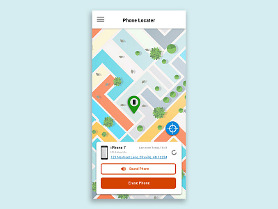 Phone Locater concept daily 020 dailyui design concept graphic design interface phone locater sketch ui ux user interface