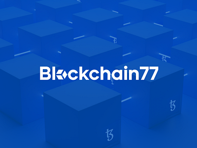 Blockchain77 Logo & Branding bitocin bitocoin bluelogo branding creative crypto cyrptonews design graphic design illustration logo ui ux
