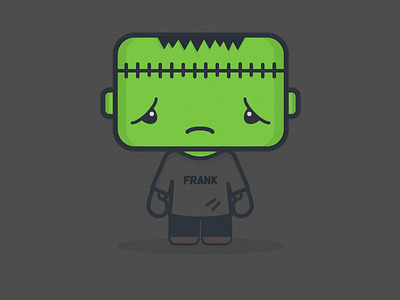 Frank Frankenstein frankenstein halloween kawaii monster sad stitches