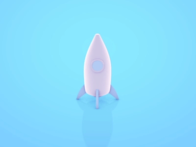 Rocket launch 3d animated c4d cinema4d rocket smoke space vehicle