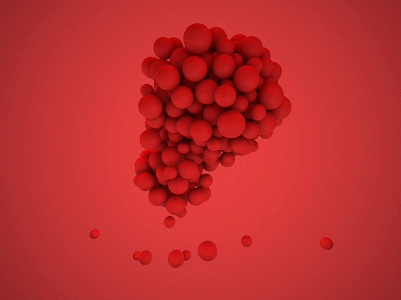 Blobs 3d balls cinema4d ellipse mograph organic particles simulation