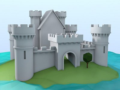 Castle - work in progress 3d c4d castle cinema4d fairy medieval