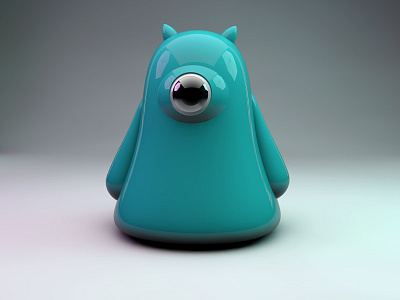 Creature 3d animal blob c4d character cinema4d creature cute eye plastic shiny toy