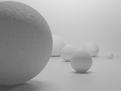 Snowballs 3d cinema4d depth light material snow sphere