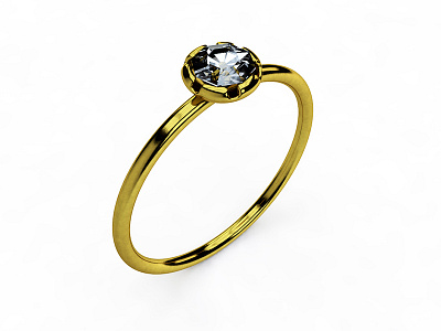 Gold & Diamond Ring 3d cinema4d diamond gold jewelry ring