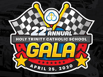 Logo lockup for Holy Trinity Catholic School - Grapevine - NASCA design illustration logo